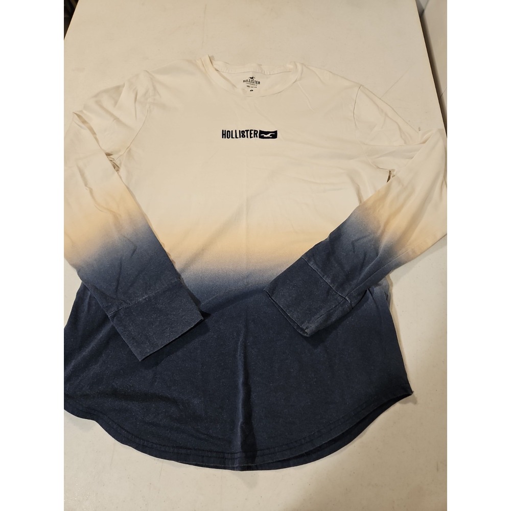 Hollister California Long Sleeve T-shirt Women's Medium White/Blue Tee(546